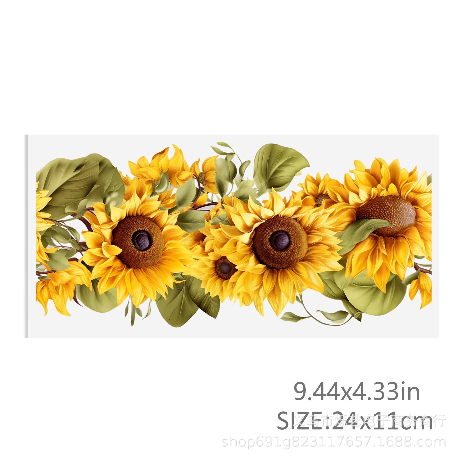 Wholesale Butterfly sunflower printing 16oz Cup UV DTF Wraps,