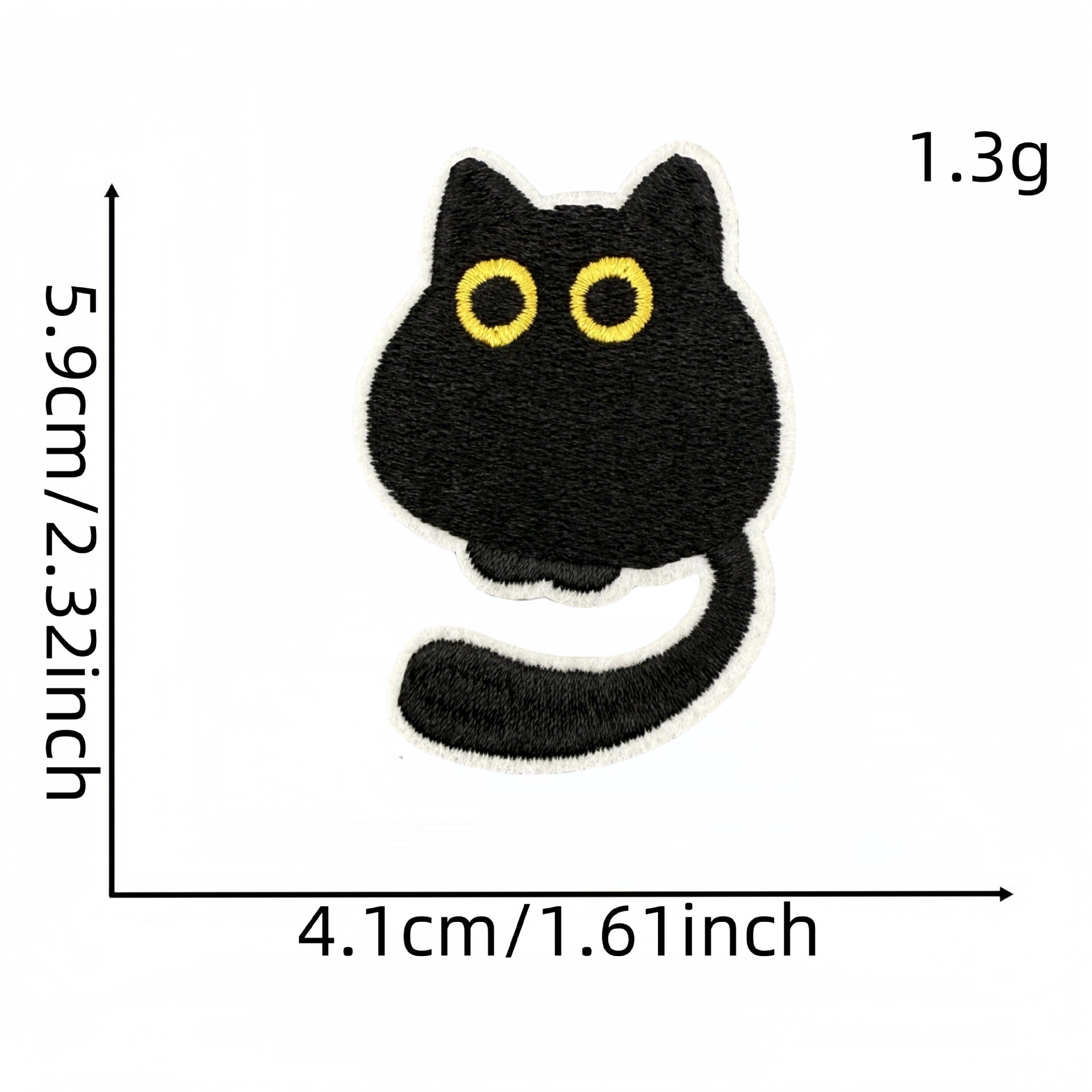 Wholesale Black cat embroidered patch accessories