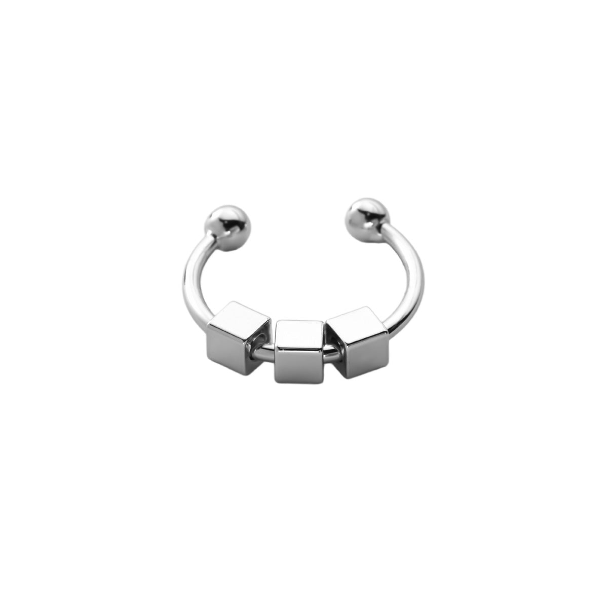 Wholesale Spiral bead rotatable open ring