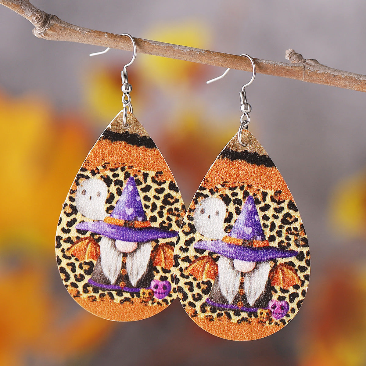 Wholesale  Gothic PU Leather Earrings