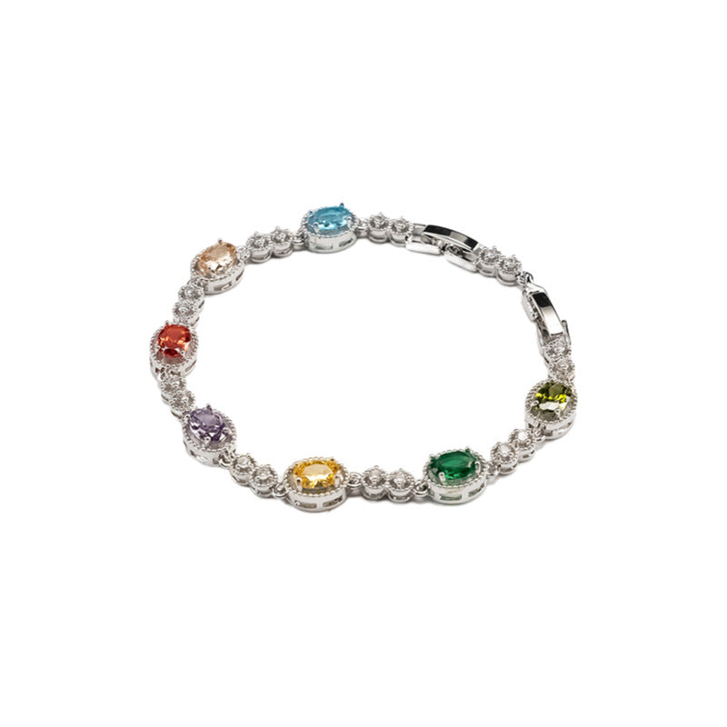 Wholesale handmade inlaid colorful zircon niche ladies jewelry Bracelet