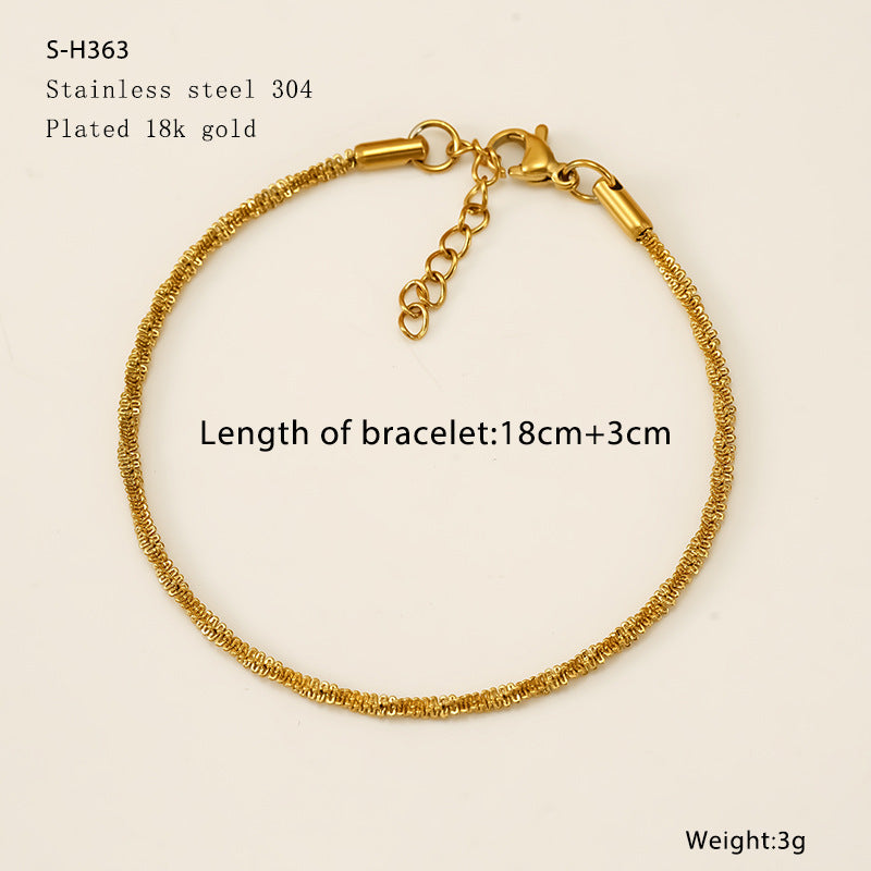 Wholesale Stainless Steel  Electroplated Color-Preserving Bracelet