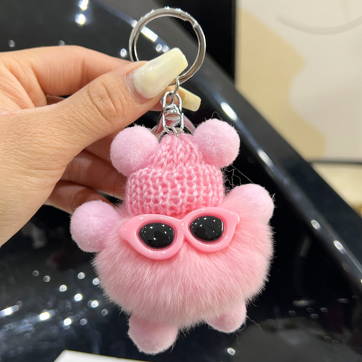 Wholesale Cute Cartoon Plush Ball Keychains
