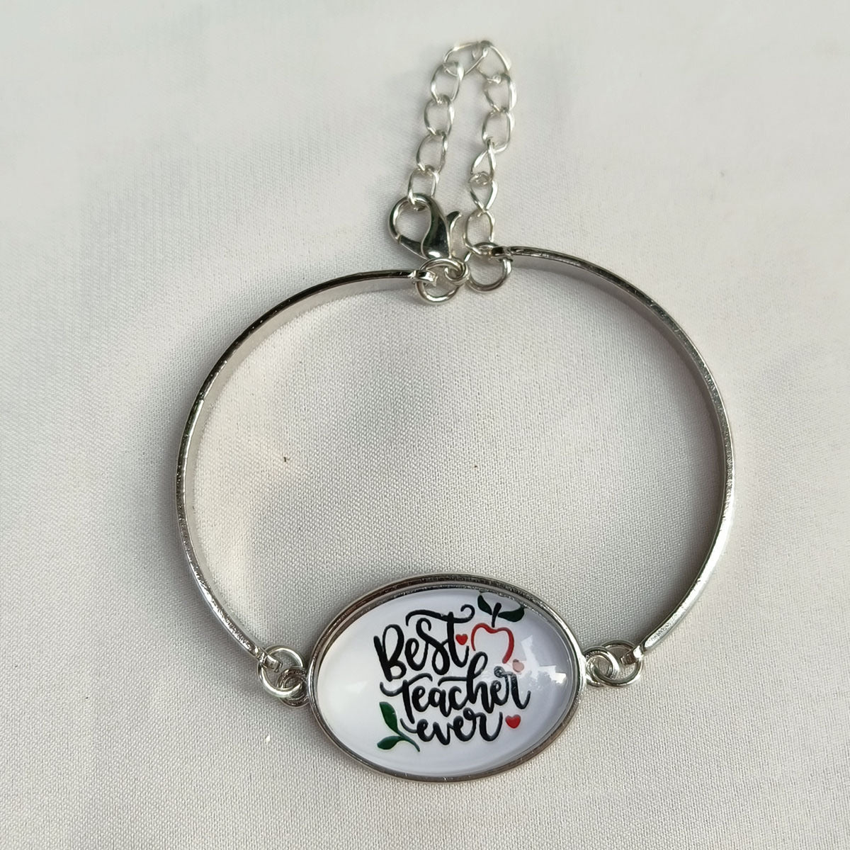 Wholesale Apple Teacher' s Day Bracelet Vintage Metal Gemstone Bracelet