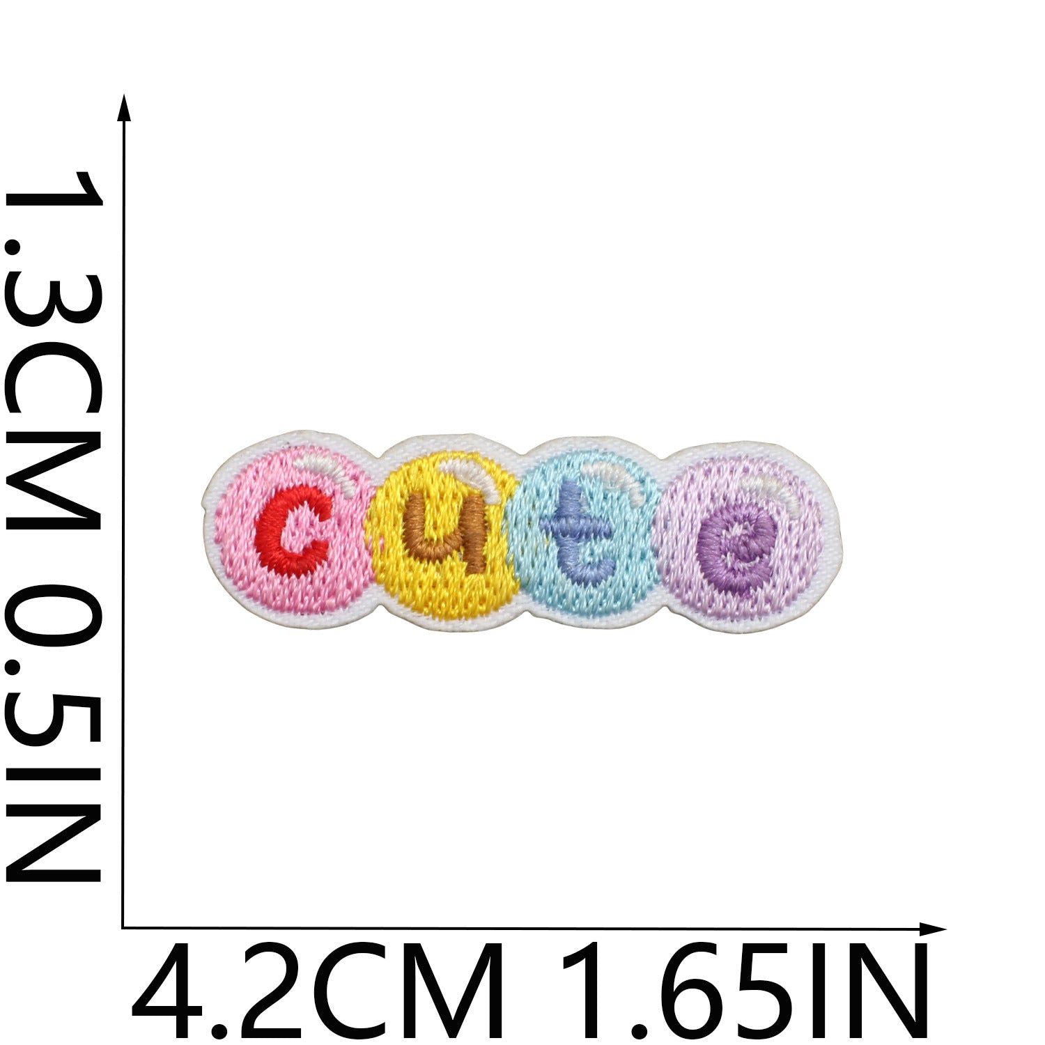 Wholesale Drink Cup Cow And Rice Ball Embroidered Iron On Patch Card Set For Clothing DIY Chic Accessory