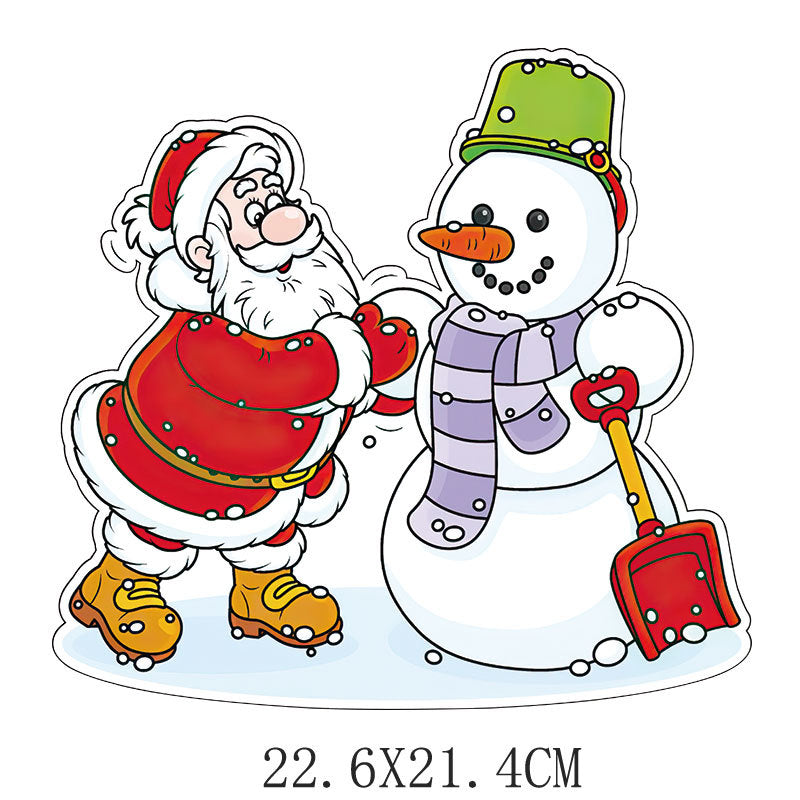 Wholesale Christmas snowman cartoon heat transfer  UV DTF Ready to Press Transfers Wraps