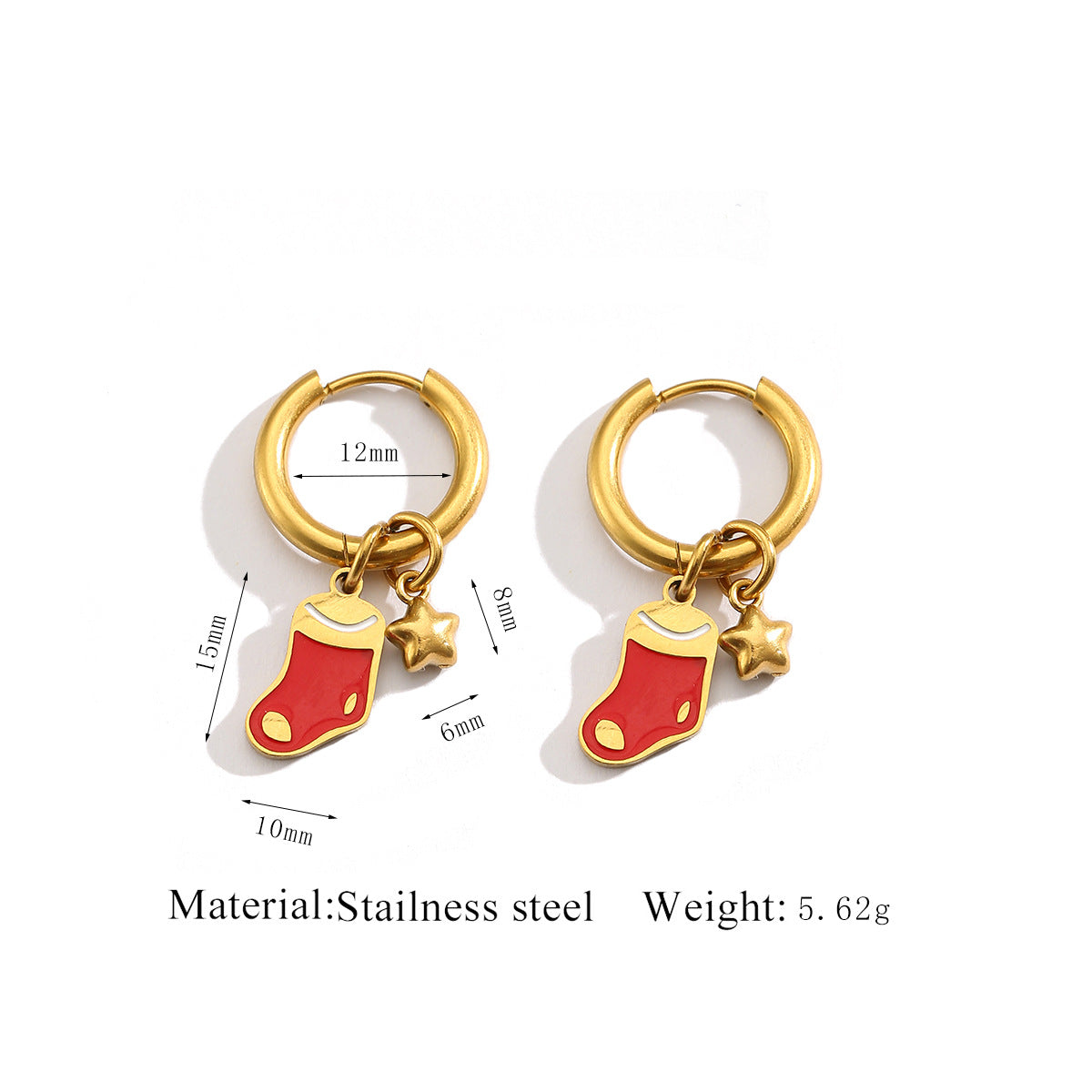 Wholesale Christmas series stainless steel earrings