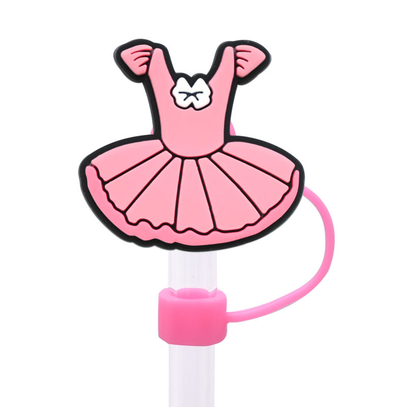 Wholesale Random 100pcs  10MM Ballet Series Dust Plug   Straw Accessories