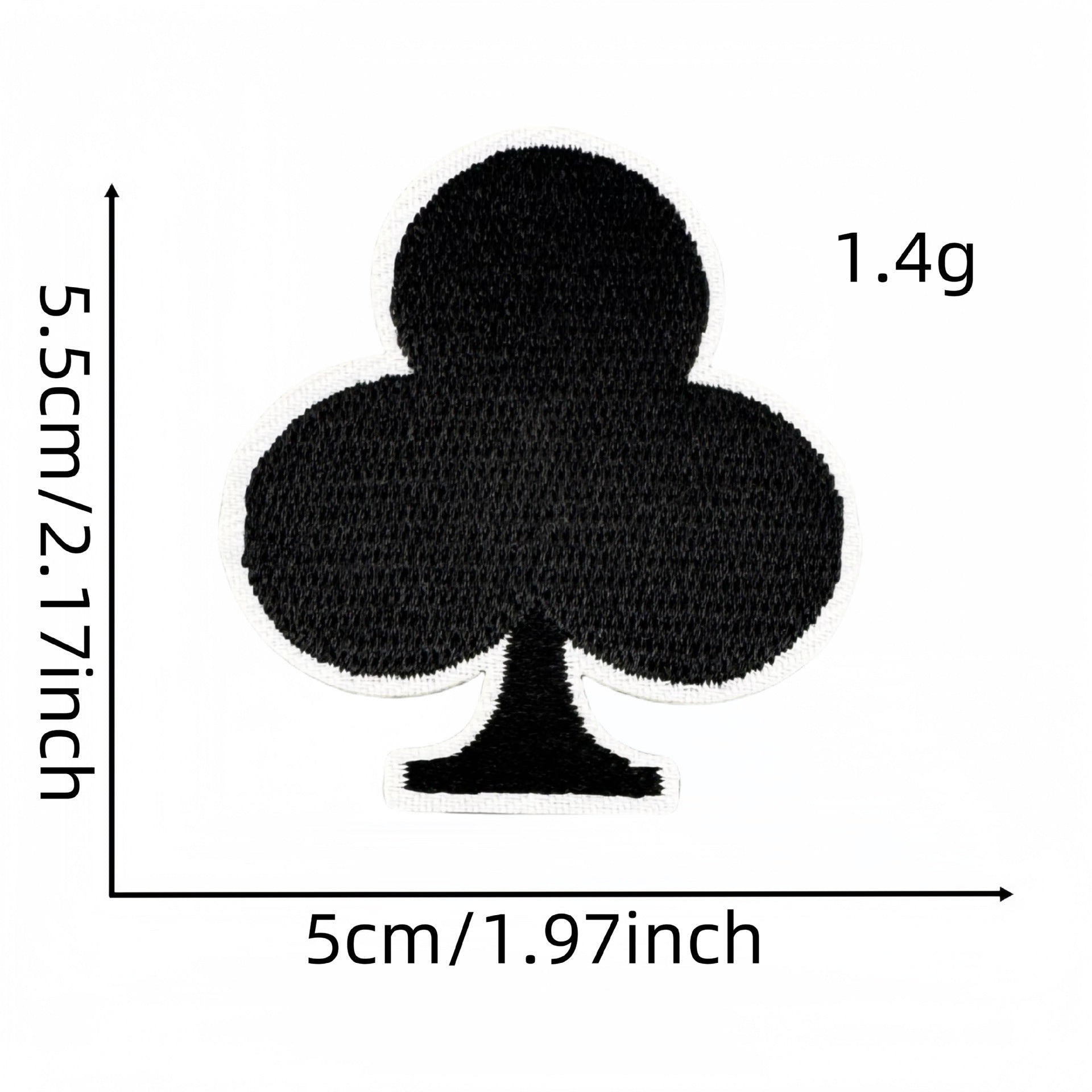 Wholesale  Poker Series Embroidery Cloth Stickers Love Heart Decoration DIY  Patch