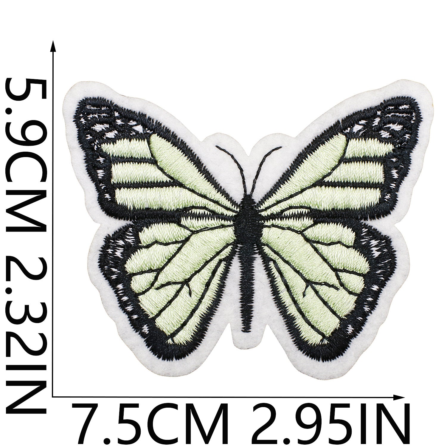 Wholesale Green Flower Butterfly Envelope Embroidery DIY Patches