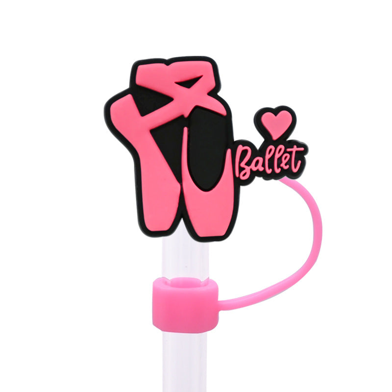 Wholesale Random 100pcs  10MM Ballet Series Dust Plug   Straw Accessories