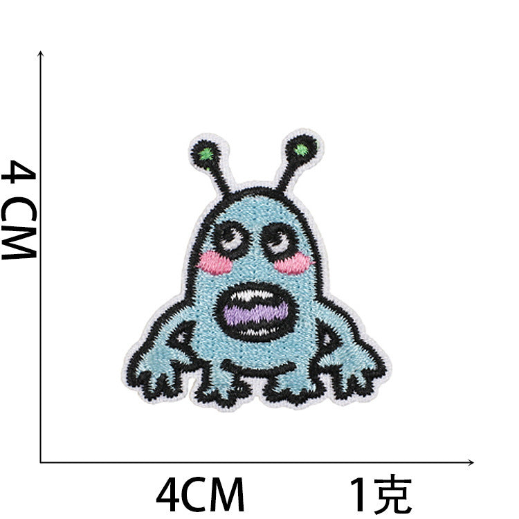 Wholesale Polyester Embroidered Astronaut Rabbit Patch For Clothing Space Bunny Decorative Applique Self Adhesive Gift Resale