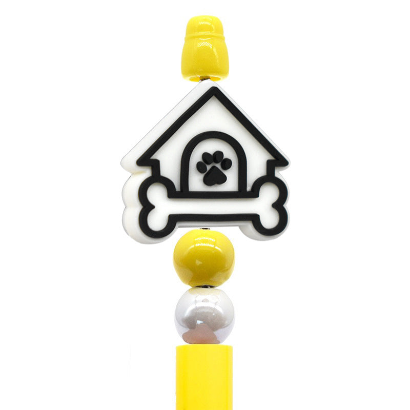 Wholesale Random 100pcs cute colorful dog paw focal beads