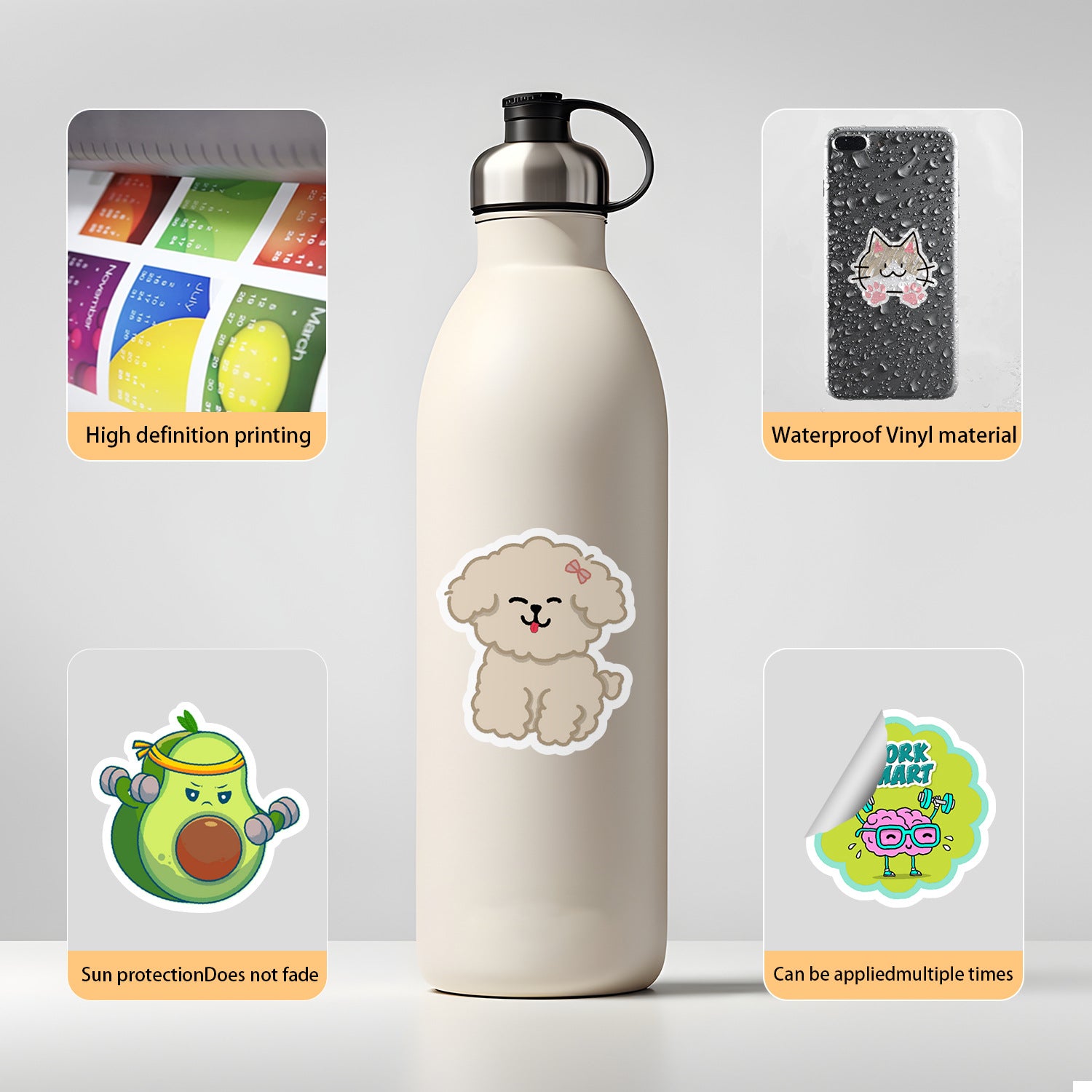 Wholesale 50pcs cute graffiti stickers waterproof decorative stickers