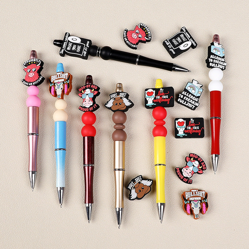 Wholesale 20pcs Epoxy English Letter Food Grade Silicone Beads