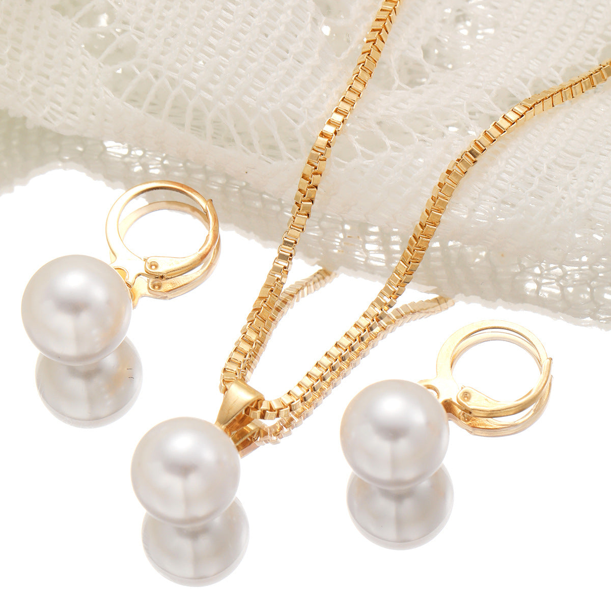 Wholesale Imitation Pearl Jewelry Set