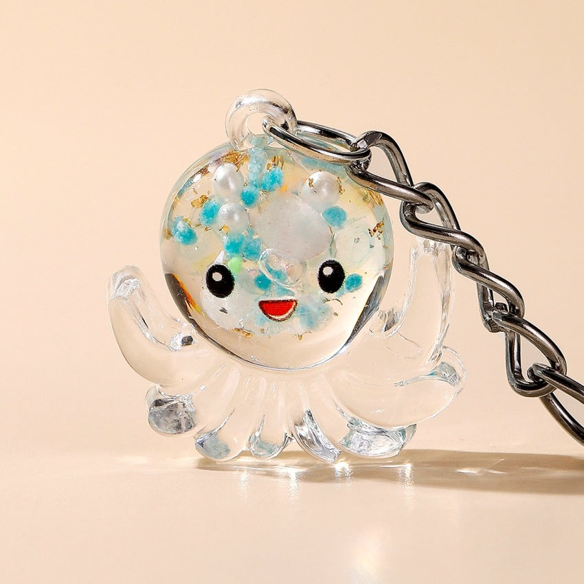 Wholesale Luminous Acrylic Cartoon Octopus Keychain