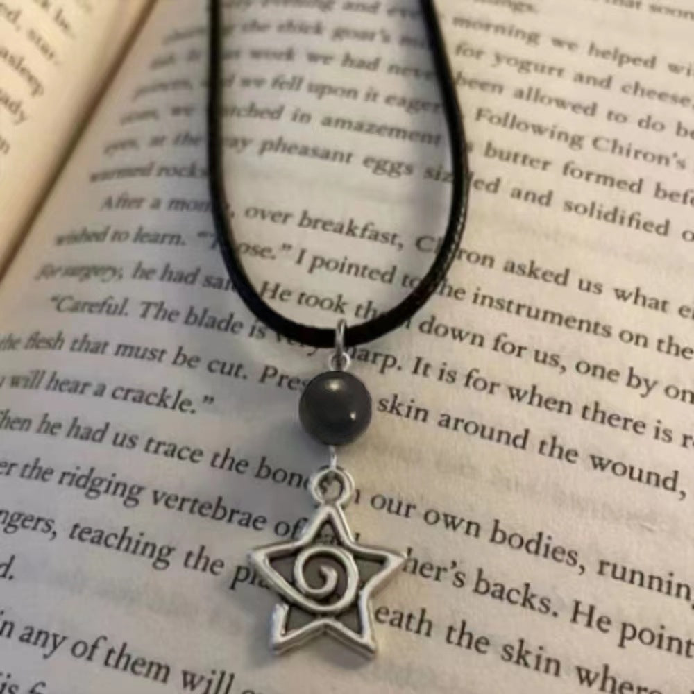 Wholesale Five-pointed star vortex necklace tassel spiral clavicle necklace