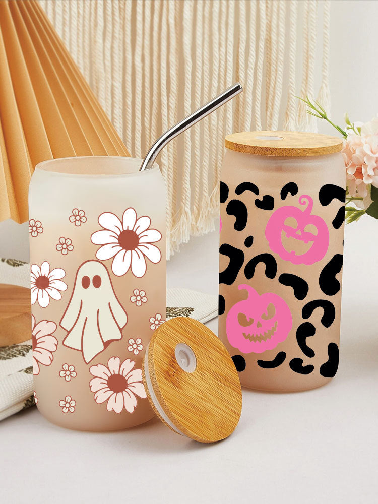 Wholesale Pumpkin Ghost Halloween 16oz Cup UV DTF Wraps