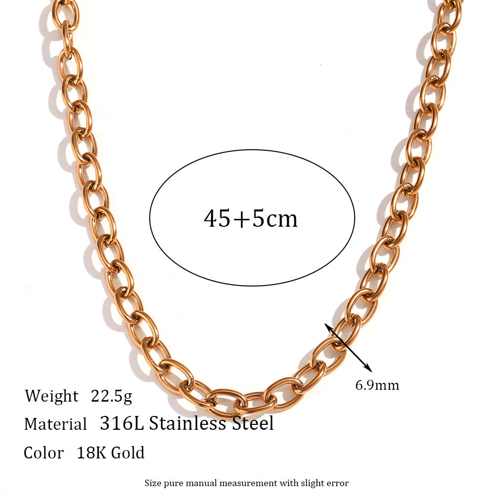 Wholesale blade chain box Stainless Steel Necklace