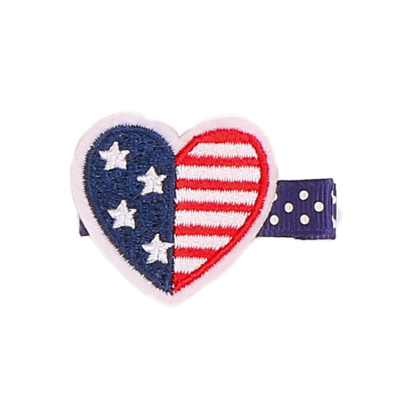 Wholesale American Independence Day Fabric Hair Clips