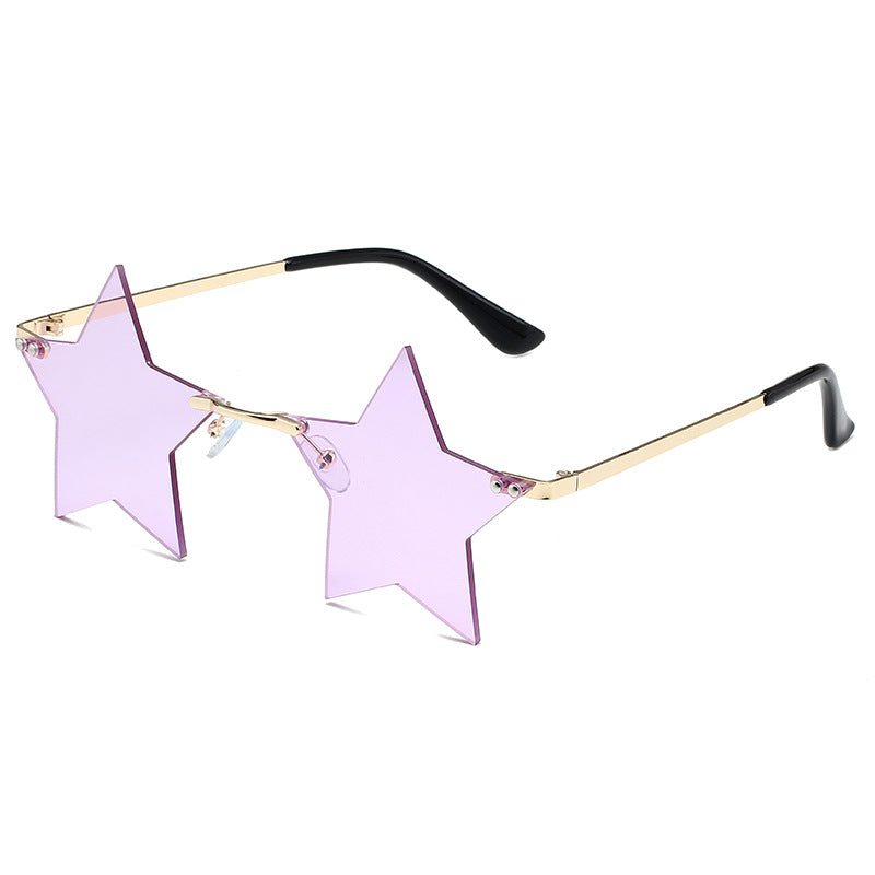 Wholesale PC Irregular Pentagram Frameless Sunglasses