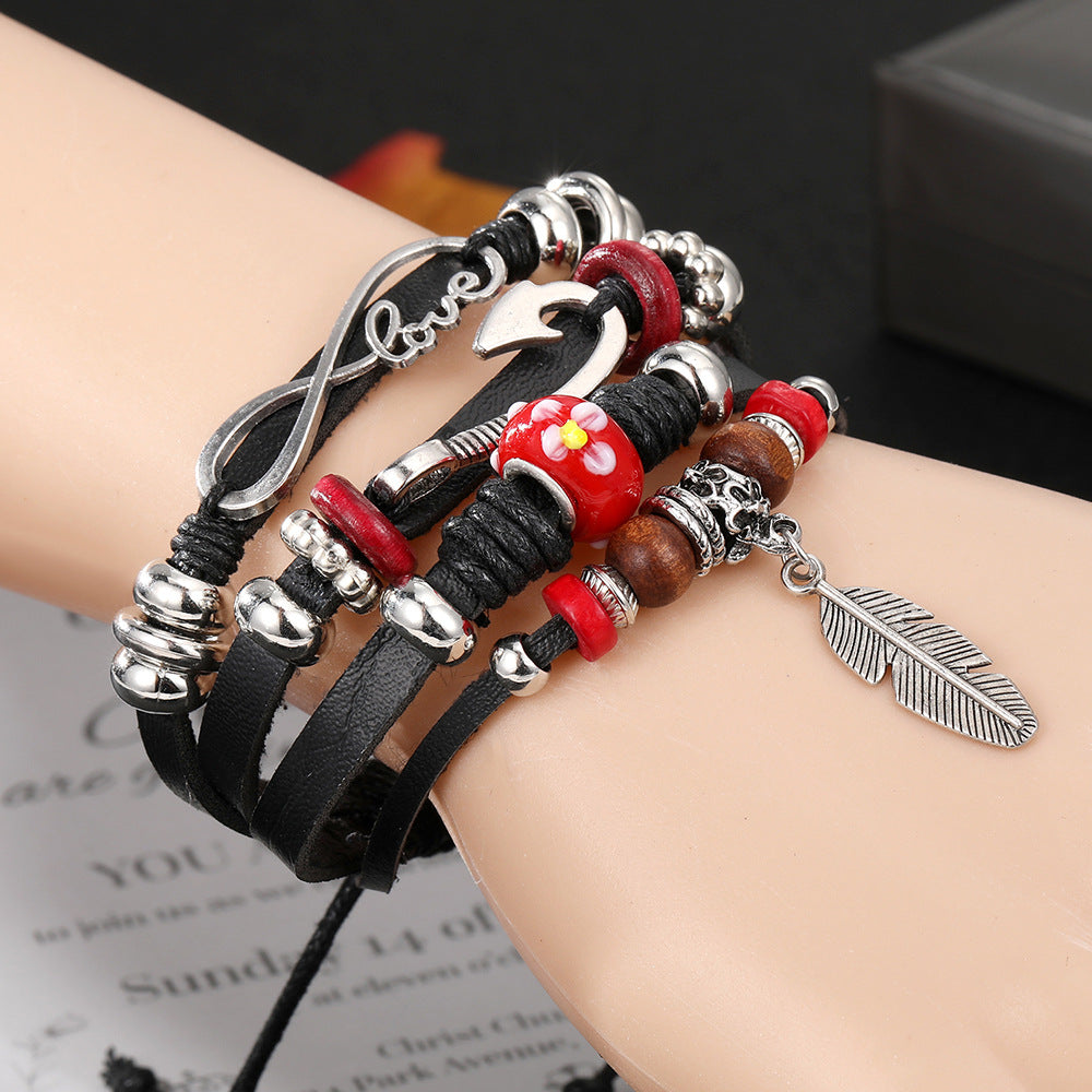 Wholesale Vintage Men's Leather Bracelet