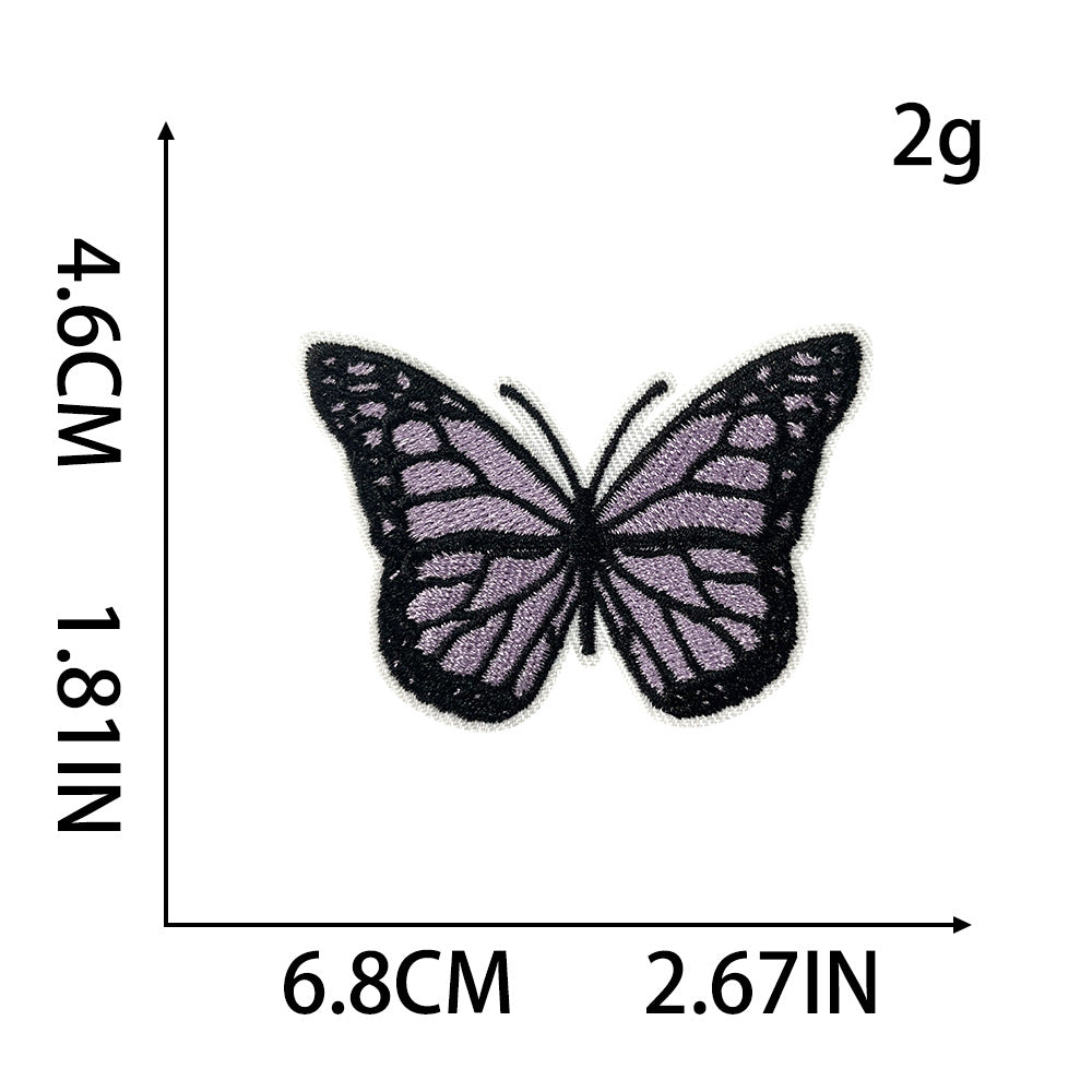 Wholesale 6 Pack Iron On Embroidered Butterfly Patches For Kids Clothing DIY Sewing Craft For Coats Jeans More