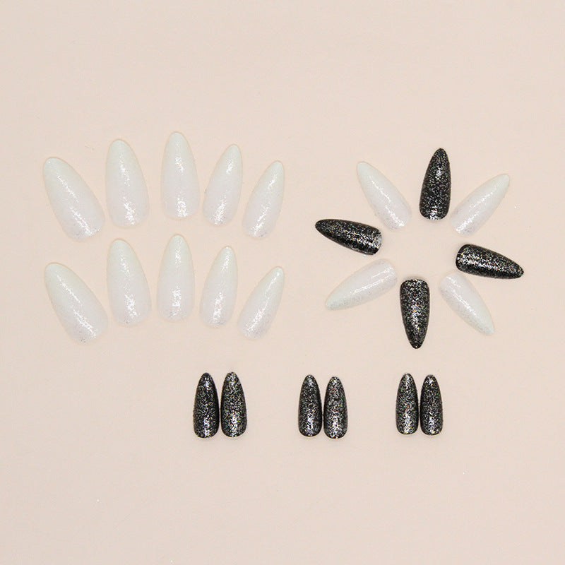Wholesale Almond Nail Sweet Cool Burst Flash Nail Stickers