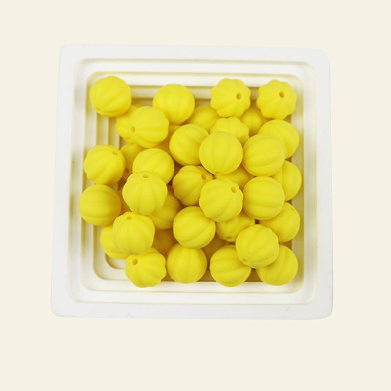 Wholesale 100pcs/pack Candy-colored silicone pumpkin beads
