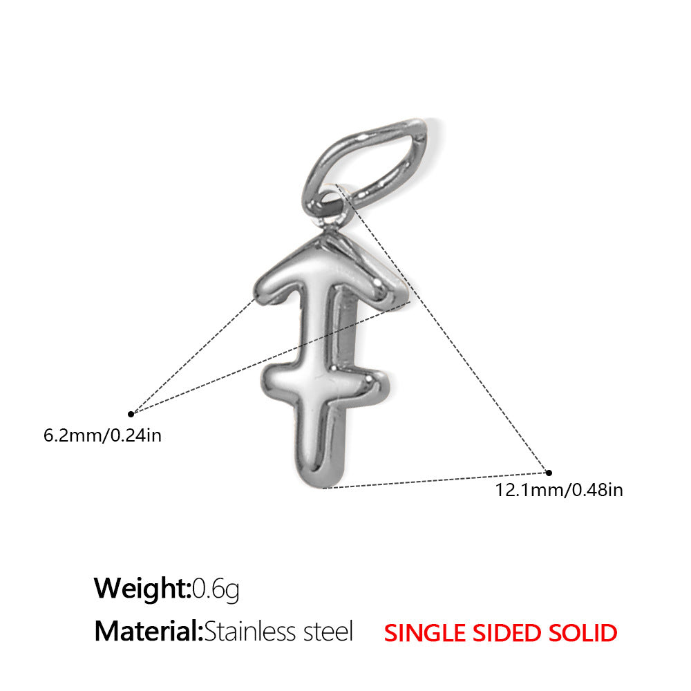 Wholesale Stainless steel twelve zodiac necklace pendant accessories