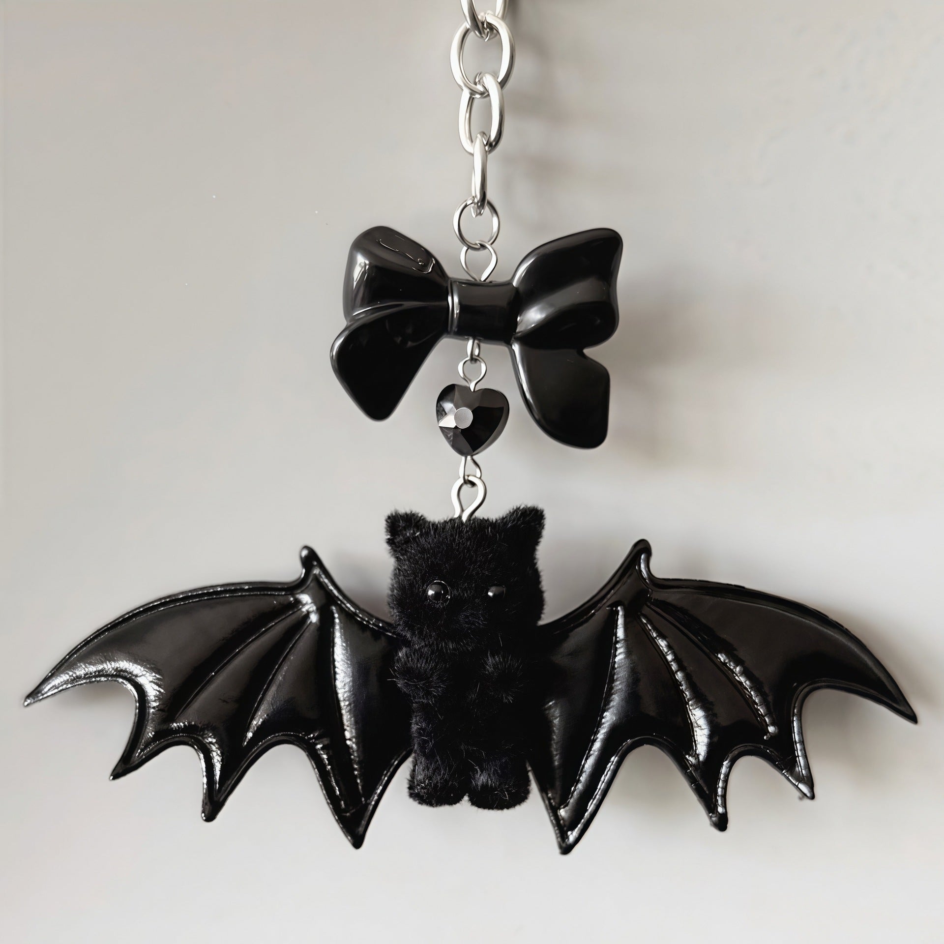 Wholesale Wool Cartoon Bear Keychain Bag Charm Cute Black And White Bat Pendant  Style Accessory For Everyday Use And Boutique Resale