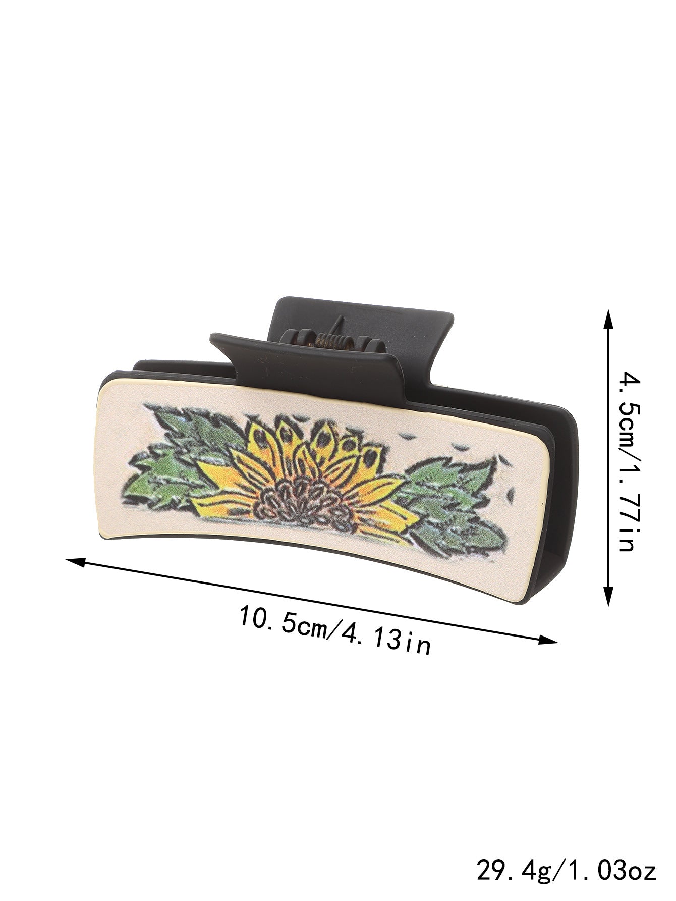 Wholesale Western Cactus Sunflower Faux Leather Hair Claw Clip Fashion Accessory Gift Boutique Resale