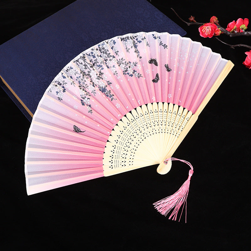 Wholesale Ancient Style Classical Cloth Folding Fan