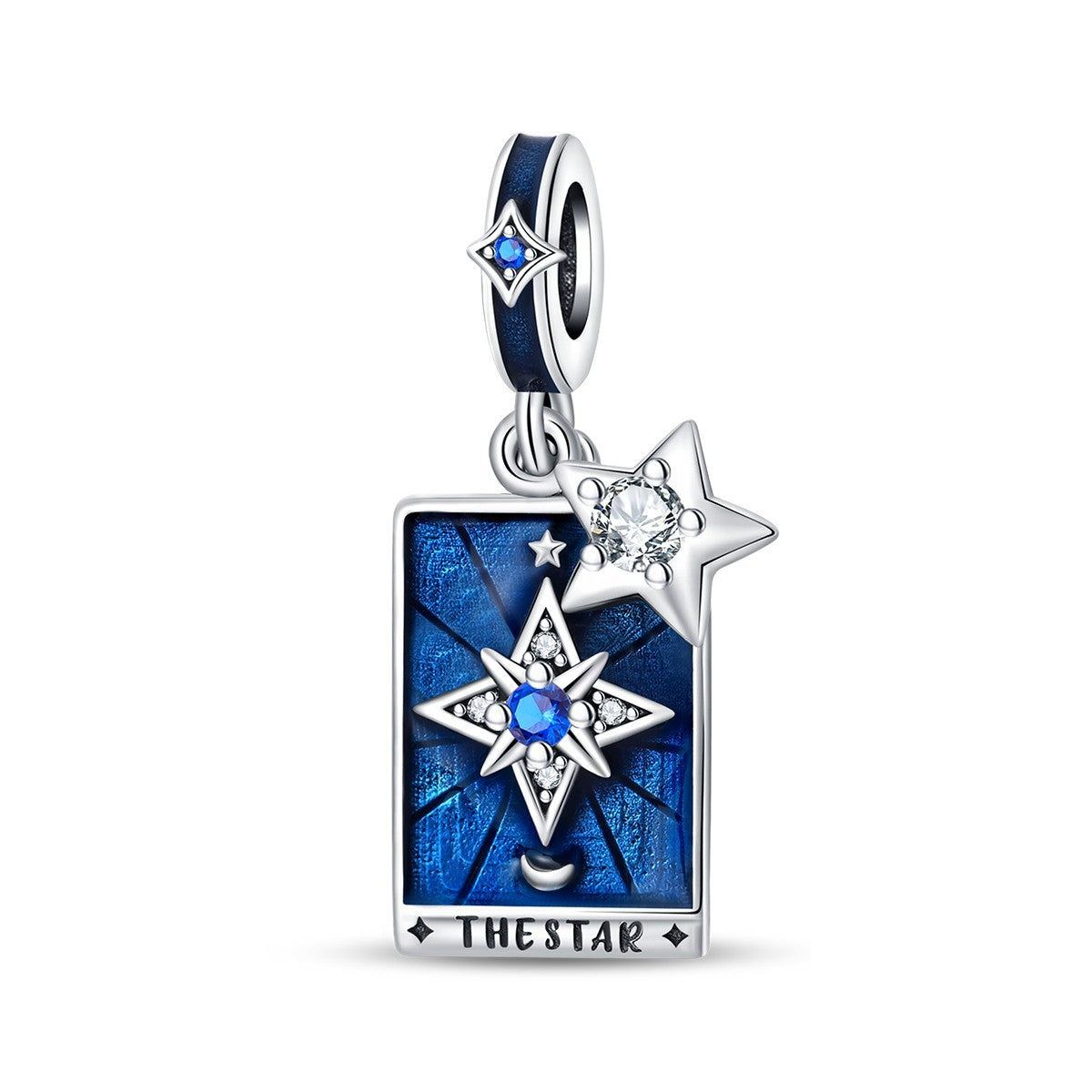 Wholesale Tarot Cards Stars Moon Hourglass Silver Plated Charms