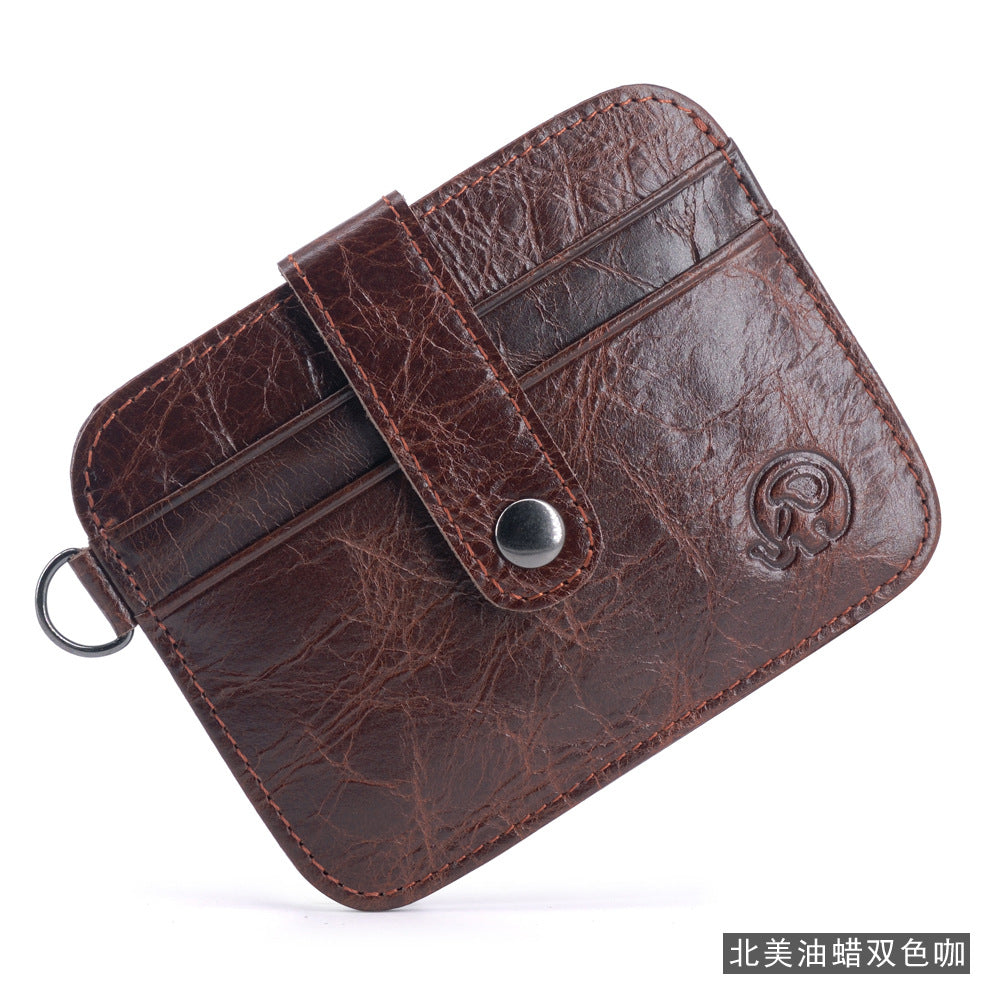 Wholesale First layer cowhide ID card holder men' s wallet