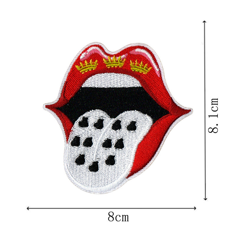 Wholesale Carnival Clown Crown Embroidered Iron On Patches Red Cartoon Design 12 Piece Set Towel Decoration DIY Craft Supply Gift Resale