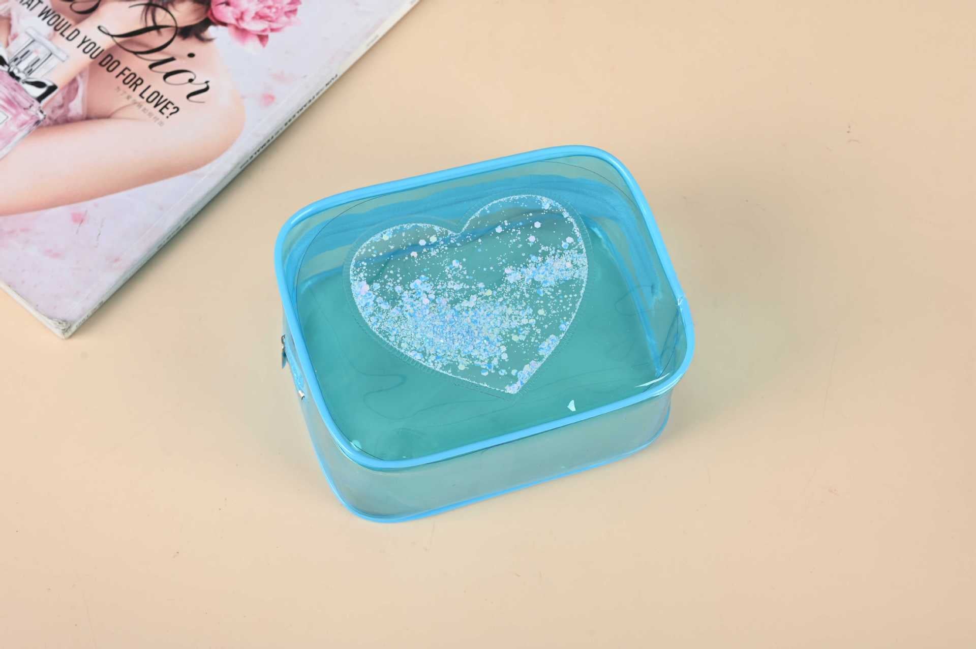 Wholesale Portable Large Capacity Multifunctional Transparent Jelly Color Cosmetic Bag