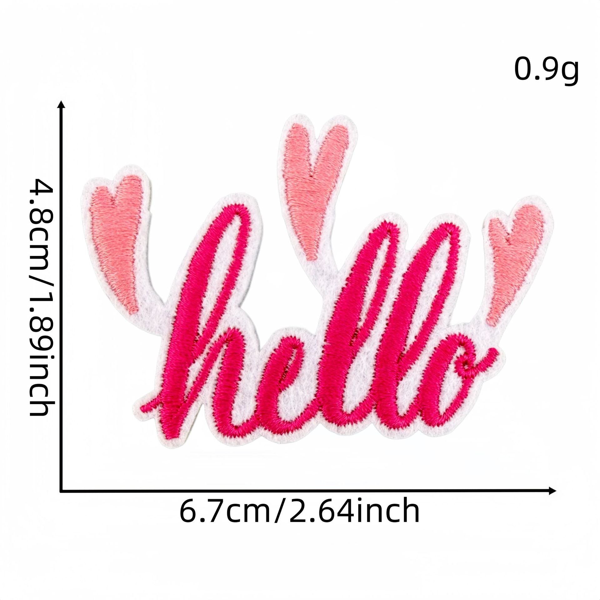 Wholesale Cartoon Hello Embroidered Patch For Everyday DIY Decoration Clothing Accessory