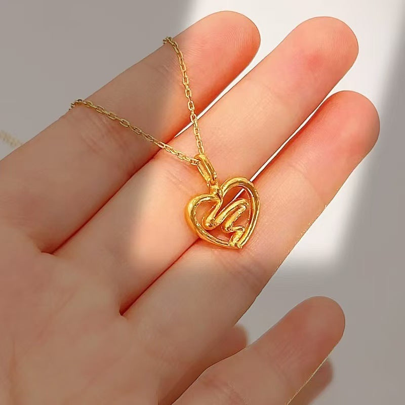 Wholesale Love Heart Snake Heart-shaped Necklace