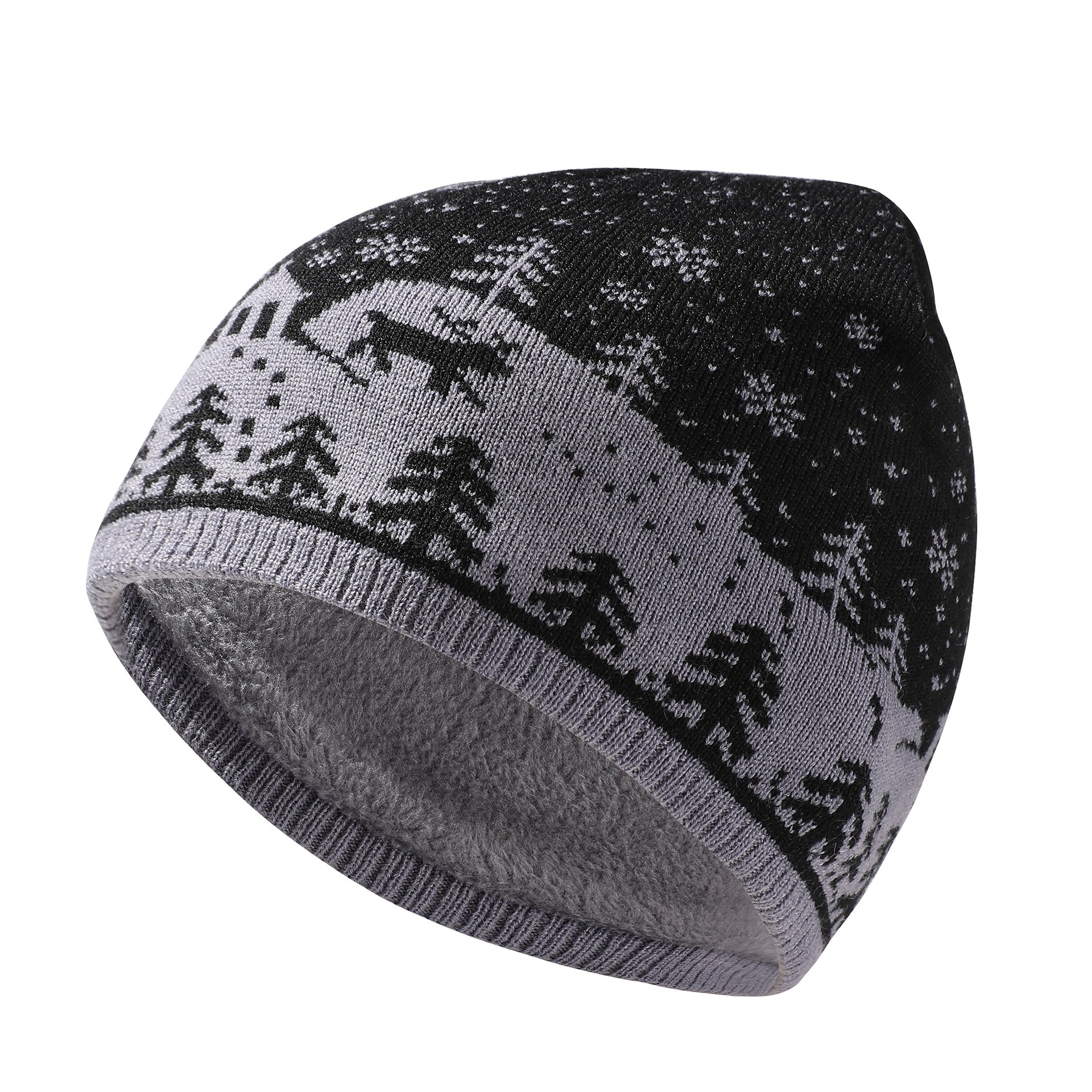 Wholesale Christmas Deer Plush and Thick Knitted Wool Hats