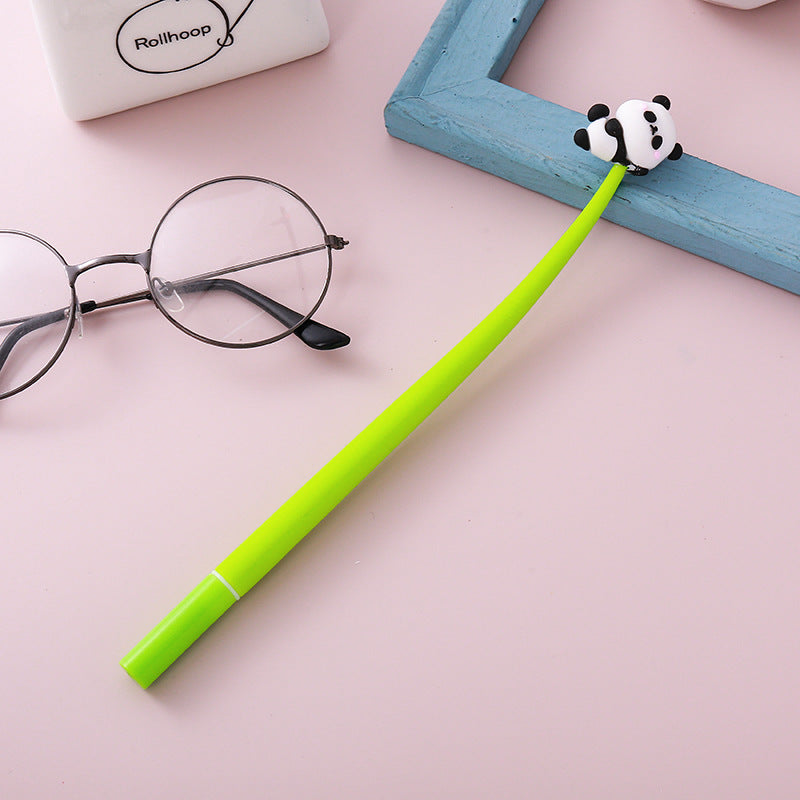 Wholesale Soft Glue Panda Rock Music gel  Cartoon Office Signature Plastic Pen