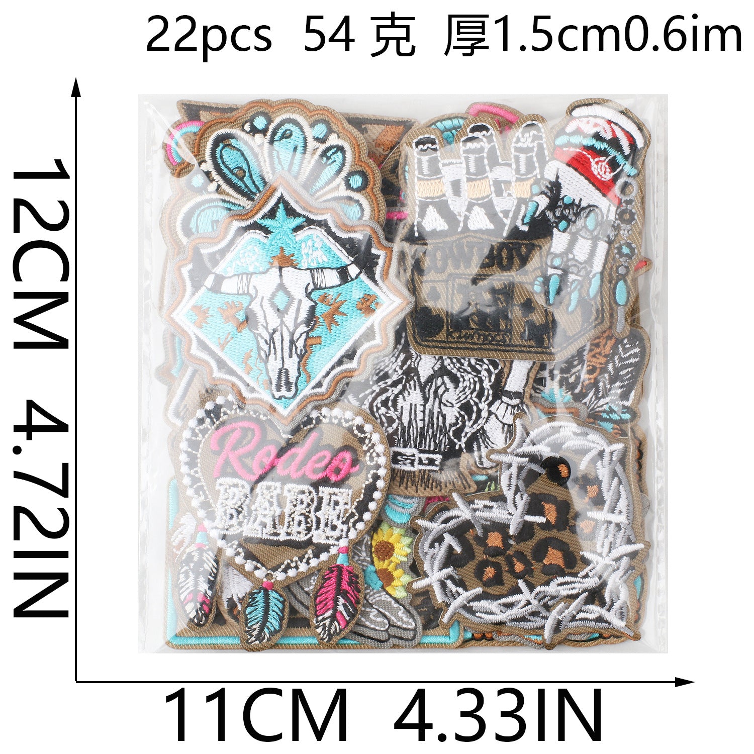 Wholesale Western Cowboy Cactus Embroidered Iron On Patches DIY et And Bag Crafts Boutique Resale