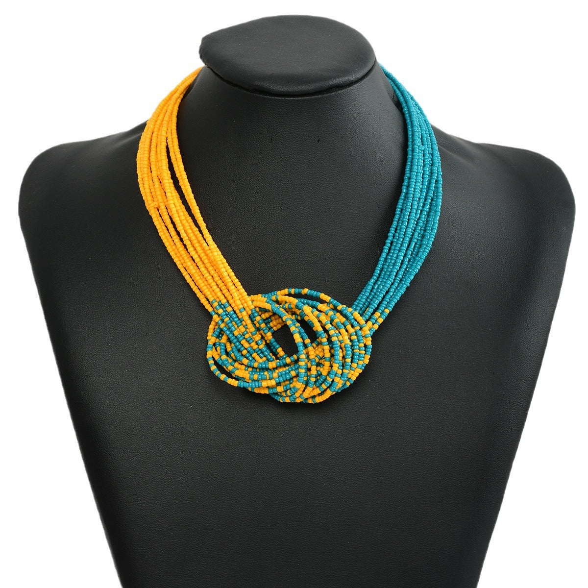 Wholesale Layered Beaded Knot Necklace