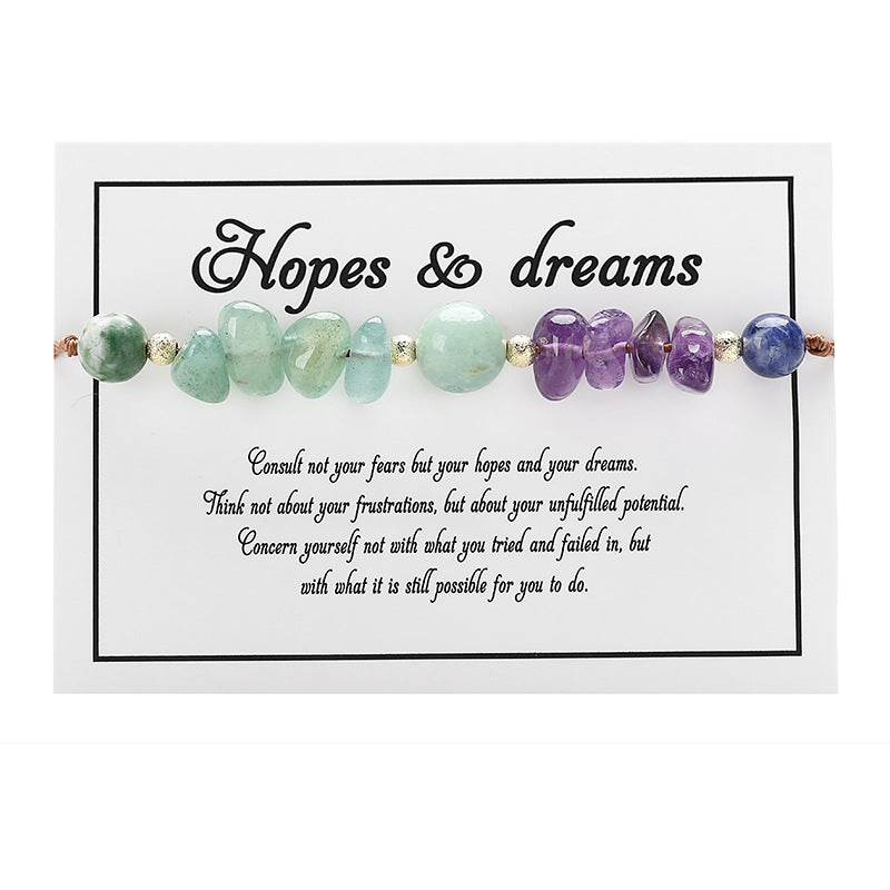 Wholesale Stone Beads Citrine Crushed Stone Round Beads Bracelet