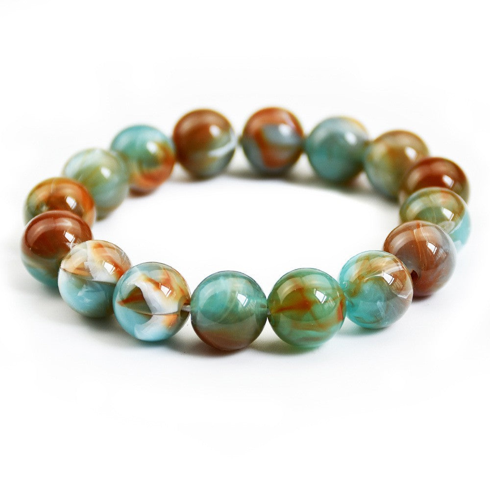 Wholesale Colorful imitation jade beads versatile niche non-fading bracelet