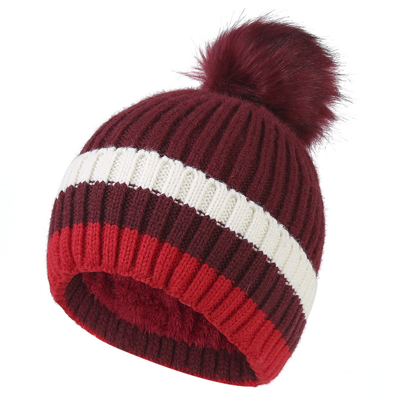 Wholesale Winter Plush Woolen Hats Ear Protection Warm Knitted Hats