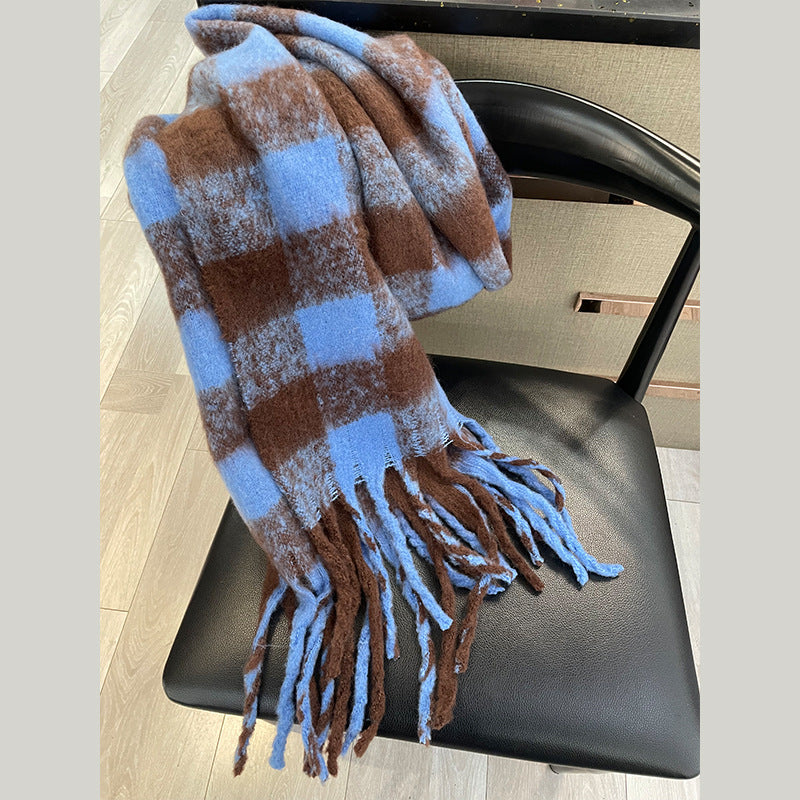 Wholesale Winter Tassel Plaid Scarf