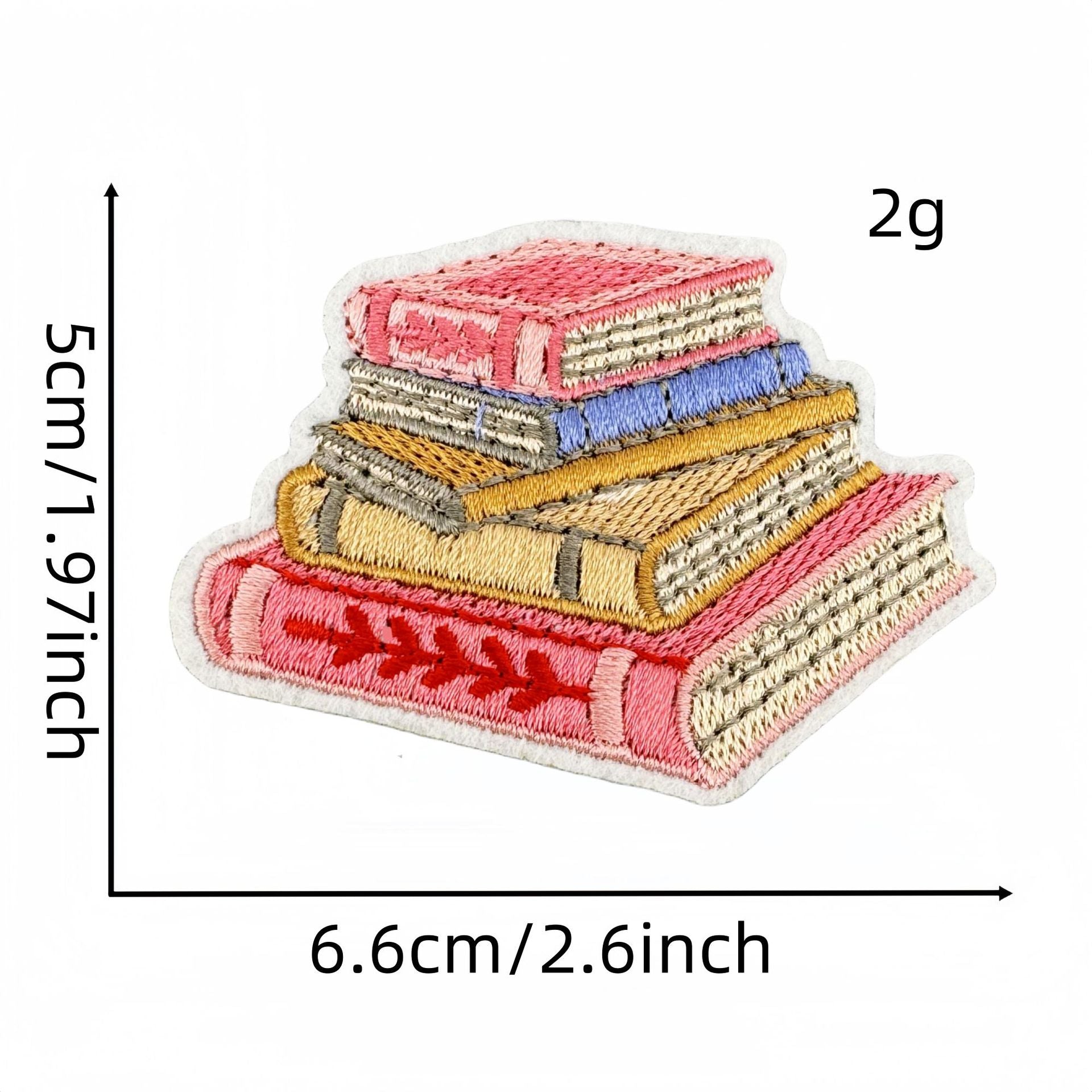 Wholesale Embroidered Bookworm Patch Badge English Book Reading Doodle Computer Embroidery Sew On Garment Accessory Craft Supply For Everyday Use