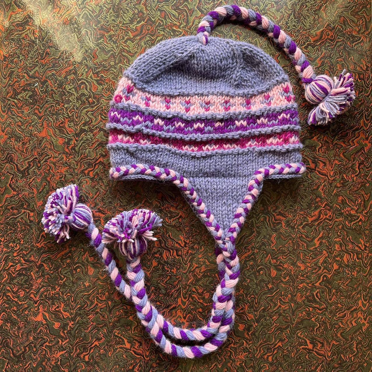 Wholesale Wool Warm Rainbow Plus Velvet Thick Earmuffs Beanie